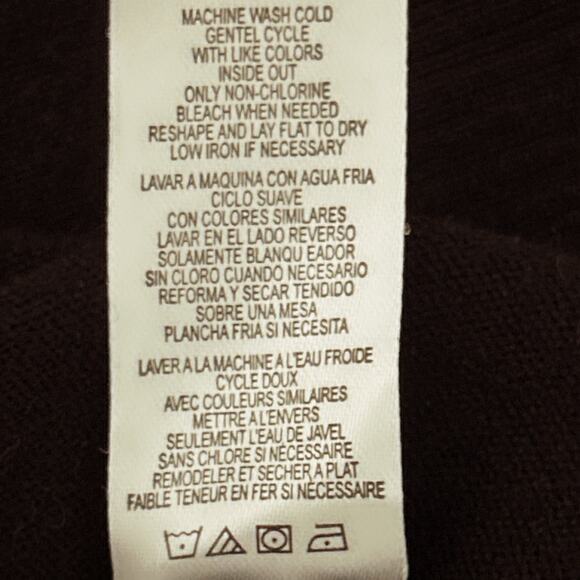 Calvin Klein Sweater Heather Gray & Black Size Medium Cowl Neck Asymmetrical - Picture 6 of 6